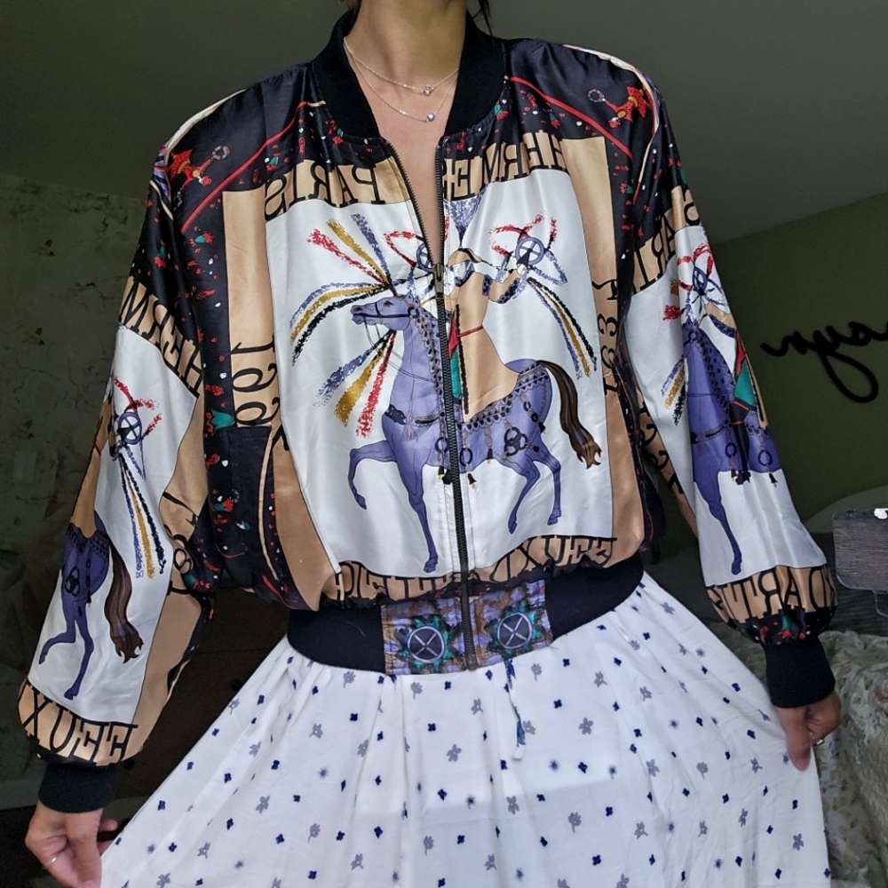 ❗️SALE❗️Vintage Hermes Silk Bomber